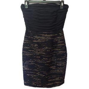 NWT Alice + Olivia Navy/Gold Dress sz 4